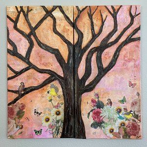 Acrylic Mixed media painting "Springtime"